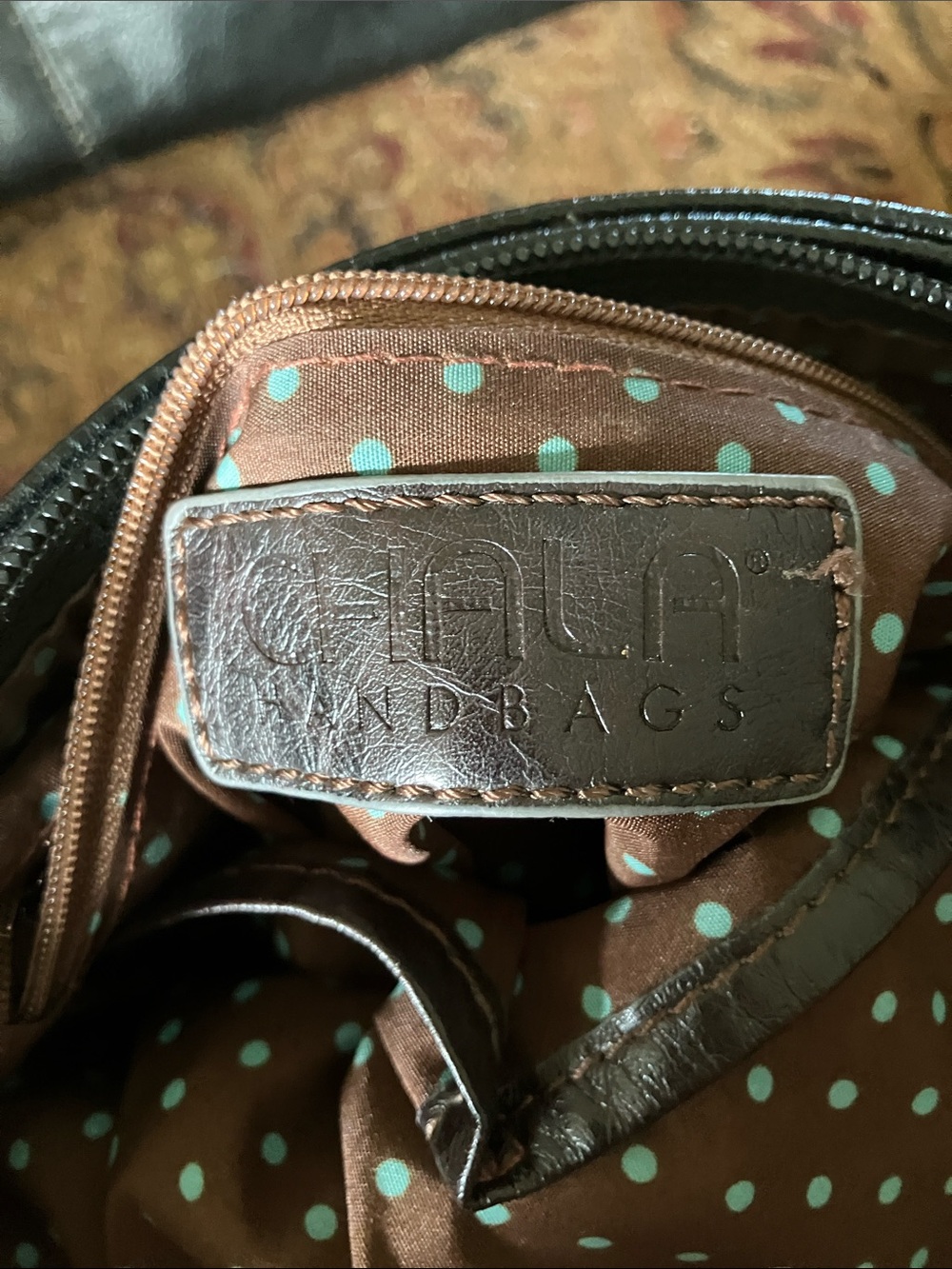 Chala Black Crossbody Bag with Teal Dragonfly and Multicolor Appliqué - Picture 2 of 8